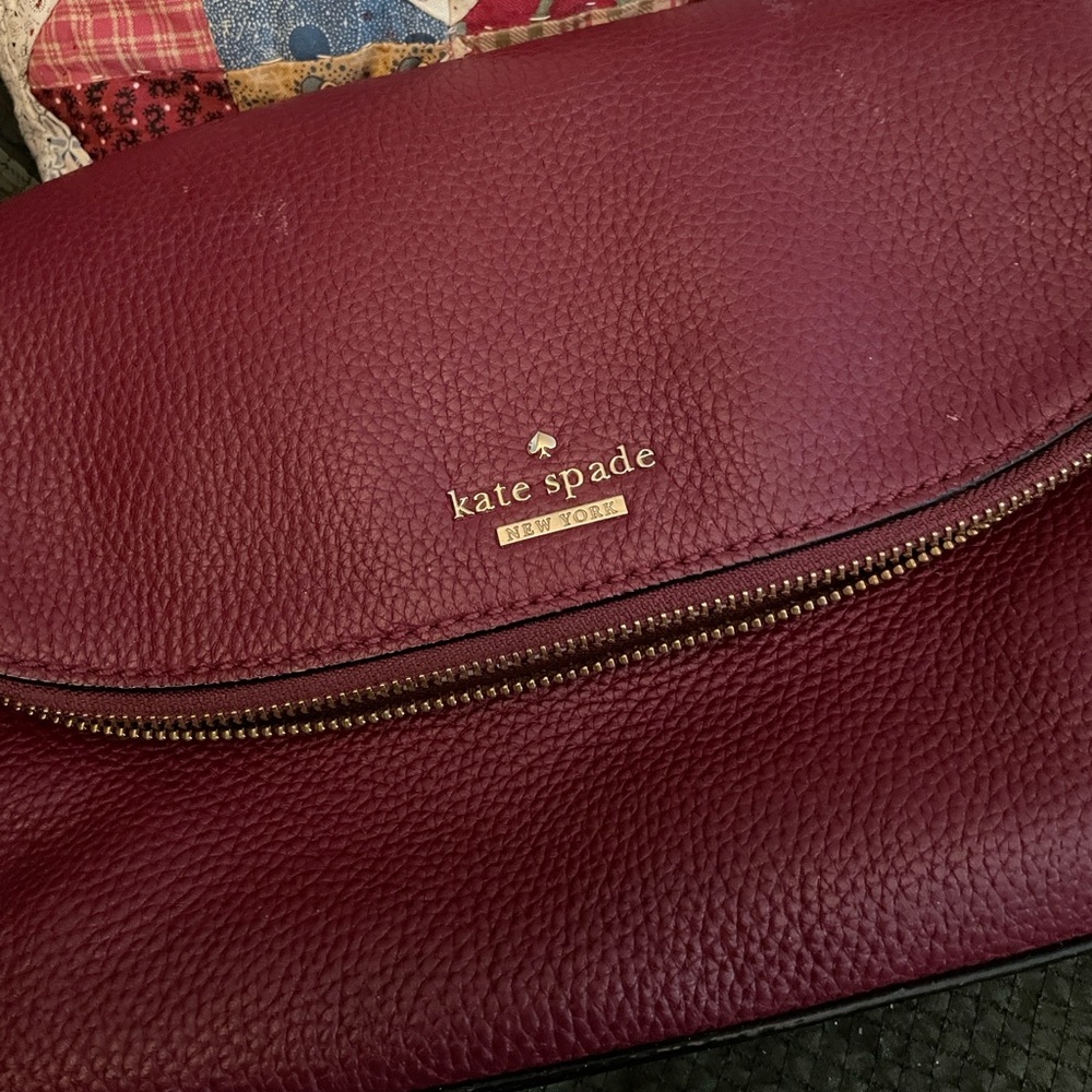 Kate Spade Deep Red Leather Crossbody bag